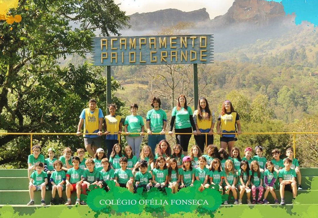 Estudantes do Ofélia se divertem no acampamento Paiol Grande